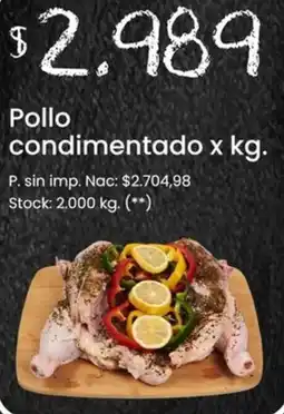Changomas Pollo condimentado oferta