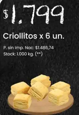 Changomas Criollitos oferta