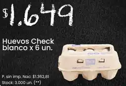 Changomas Check huevos blanco oferta