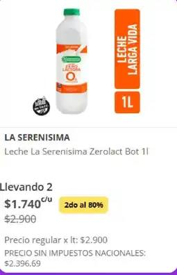 Supermercados Vea La serenisima leche zerolact bot oferta