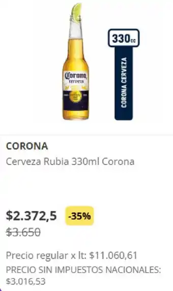 Supermercados Vea Corona Cerveza Rubia oferta