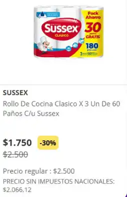 Supermercados Vea Sussex rollo de cocina clasico oferta