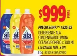 Supermercados Yaguar Ala detergente concentrado limon/ oceano/pomelo oferta