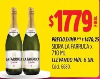 Supermercados Yaguar La farruca sidra oferta