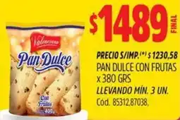 Supermercados Yaguar Pan dulce con frutas oferta