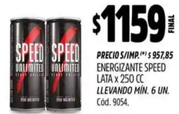Supermercados Yaguar Speed energizante lata oferta