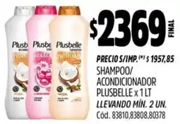 Supermercados Yaguar Plusbelle shampoo/ acondicionador oferta
