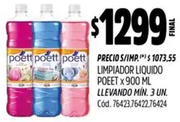 Supermercados Yaguar Poeet limpiador liquido oferta