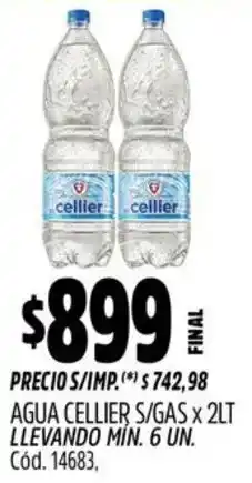 Supermercados Yaguar Cellier agua s/gas oferta