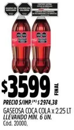 Supermercados Yaguar Coca cola gaseosa oferta