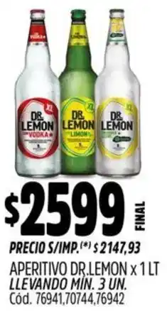 Supermercados Yaguar Dr.lemon aperitivo oferta