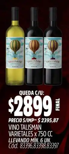 Supermercados Yaguar Talisman vino varietales oferta
