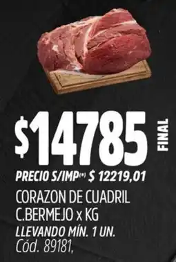 Supermercados Yaguar Corazon de cuadril c.bermejo oferta