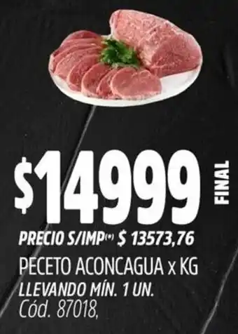 Supermercados Yaguar Peceto aconcagua oferta
