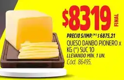 Supermercados Yaguar Pionero queso danbo oferta
