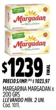 Supermercados Yaguar Margadan margarina oferta