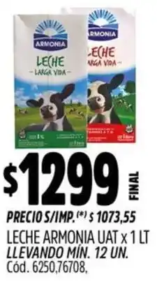 Supermercados Yaguar Armonia leche uat oferta