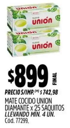 Supermercados Yaguar Unión mate cocido diamante oferta
