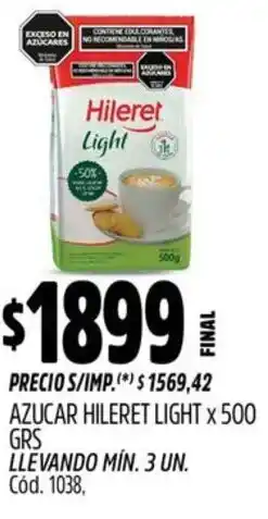 Supermercados Yaguar Hileret light azucar oferta