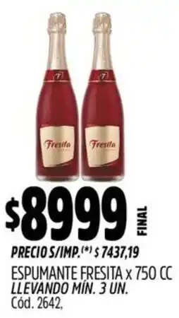 Supermercados Yaguar Fresita espumante oferta