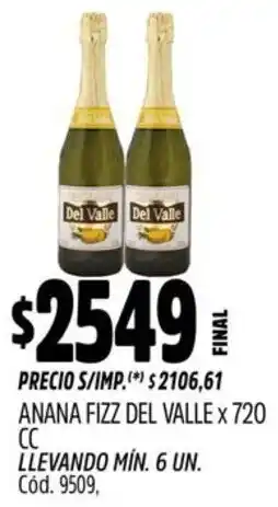 Supermercados Yaguar Del valle anana fizz oferta