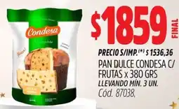 Supermercados Yaguar Condesa pan dulce c/ frutas oferta