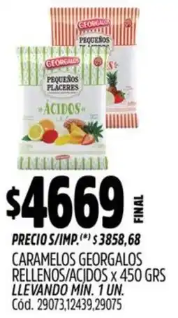 Supermercados Yaguar Rellenos/acidos caramelos georgalos oferta