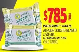 Supermercados Yaguar Alfajor jorgito blanco oferta