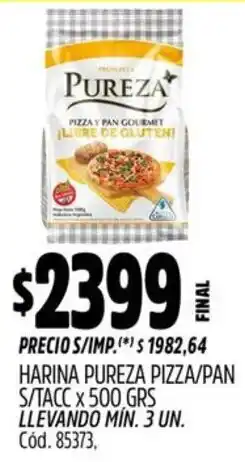 Supermercados Yaguar Pureza harina pizza/pan s/tacc oferta