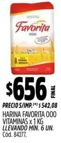 Supermercados Yaguar Favorita 000 harina vitaminas oferta