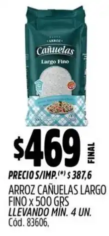 Supermercados Yaguar Cañuelas arroz largo fino oferta