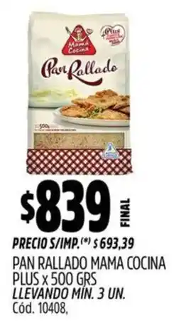 Supermercados Yaguar Pan rallado mama cocina plus oferta