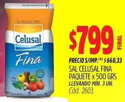 Supermercados Yaguar Celusal sal fina paquete oferta