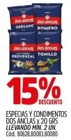 Supermercados Yaguar Dos anclas especias y condimentos oferta
