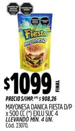 Supermercados Yaguar Danica fiesta mayonesa d/p oferta
