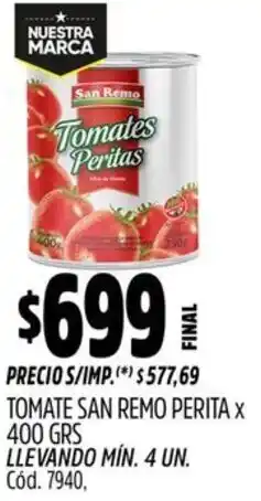 Supermercados Yaguar San remo tomate perita oferta