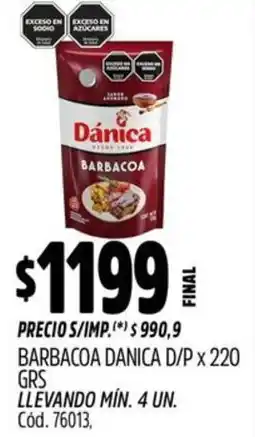 Supermercados Yaguar Dánica barbacoa d/p oferta