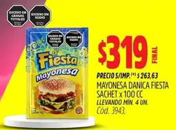 Supermercados Yaguar Dánica fiesta nica fiesta mayonesa sachet oferta