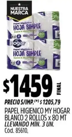 Supermercados Yaguar My hogar papel higienico blanco oferta