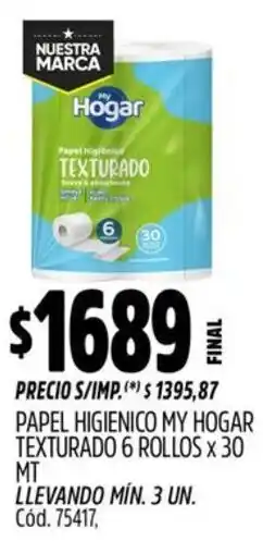 Supermercados Yaguar My hogar papel higienico texturado oferta