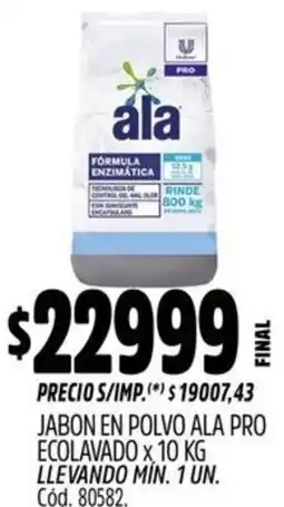 Supermercados Yaguar Ala jabon en polvo pro ecolavado oferta