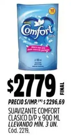 Supermercados Yaguar Comfort suavizante clasico d/p oferta