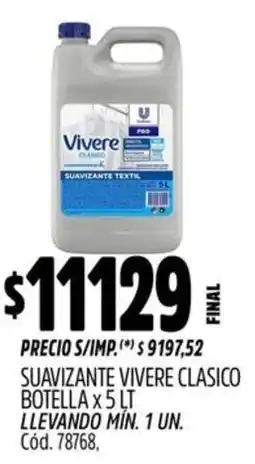 Supermercados Yaguar Vivere suavizante clasico botella oferta