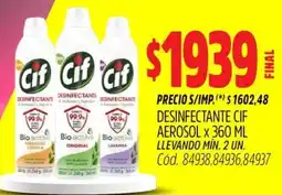 Supermercados Yaguar Cif desinfectante aerosol oferta