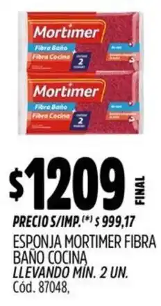 Supermercados Yaguar Mortimer esponja fibra baño cocina oferta
