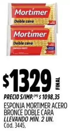 Supermercados Yaguar Mortimer esponja acero bronce doble cara oferta