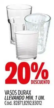 Supermercados Yaguar Vasos durax oferta