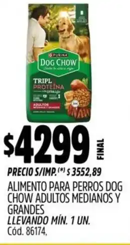 Supermercados Yaguar Purina dog chow alimento para perros adultos medianos y oferta