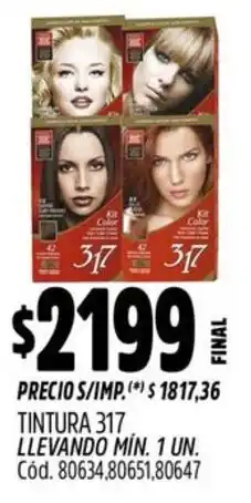 Supermercados Yaguar Tintura 317 oferta