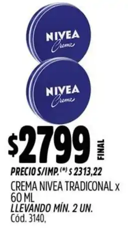 Supermercados Yaguar Nivea crema tradiconal oferta